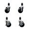 Service Caster 3.5'' SS Soft Rubber Wheel Swivel 1-1/2'' Expanding Stem Caster Set 2 Brakes, 4PK SCC-SSEX20S3514-SRS-2-TLB-2-112 - alternate 1